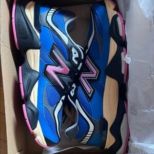 New Balance 9060 Blue and Pink Sneakers